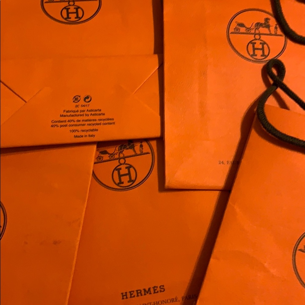 12 varies size Hermes boxes, 3 Hermes gift bags